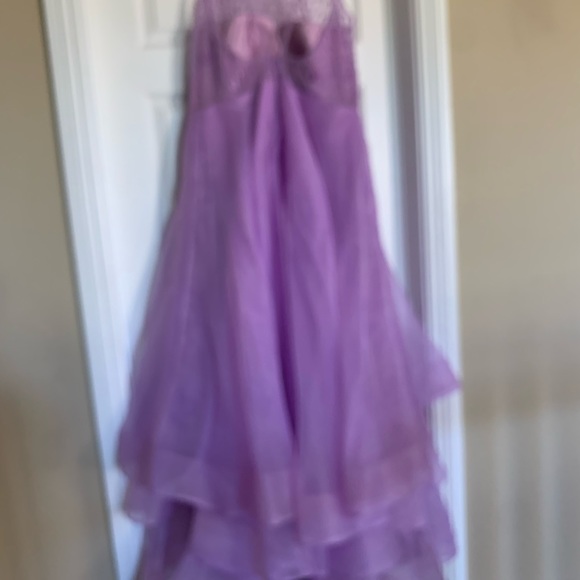 Prom dress with beads.  Voilet - Picture 2 of 3